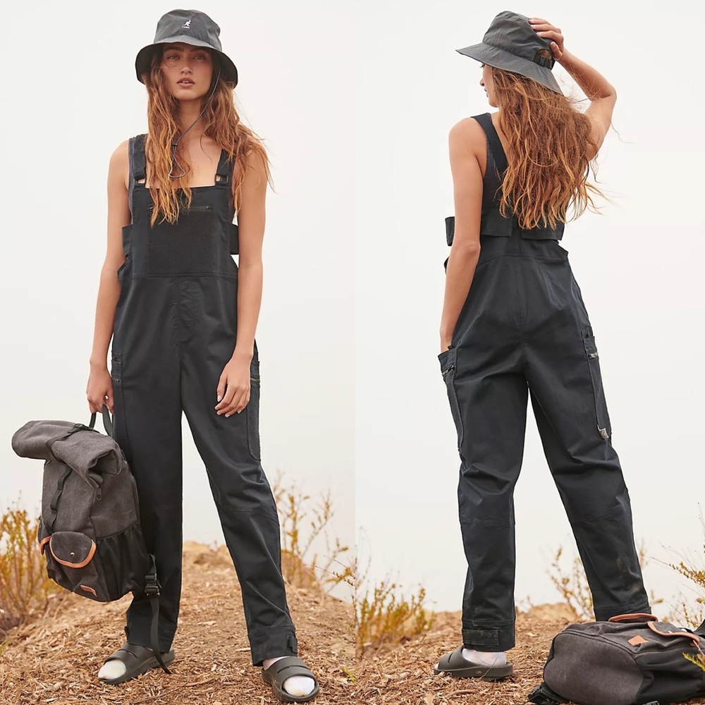 Free People Wade On Onesie Black Medium NWT